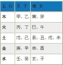 八字五行 查詢